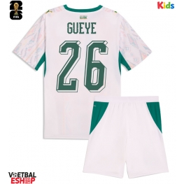 Senegal Pape Gueye #26 Thuis tenue Kids WK 2026 Korte Mouw (+ Korte broeken)